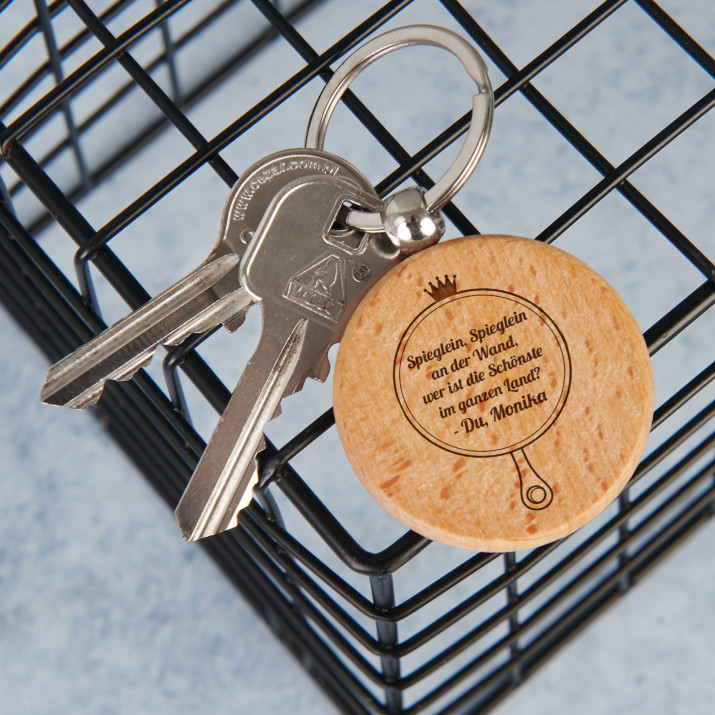 Spieglein - Schlüsselanhänger aus Holz